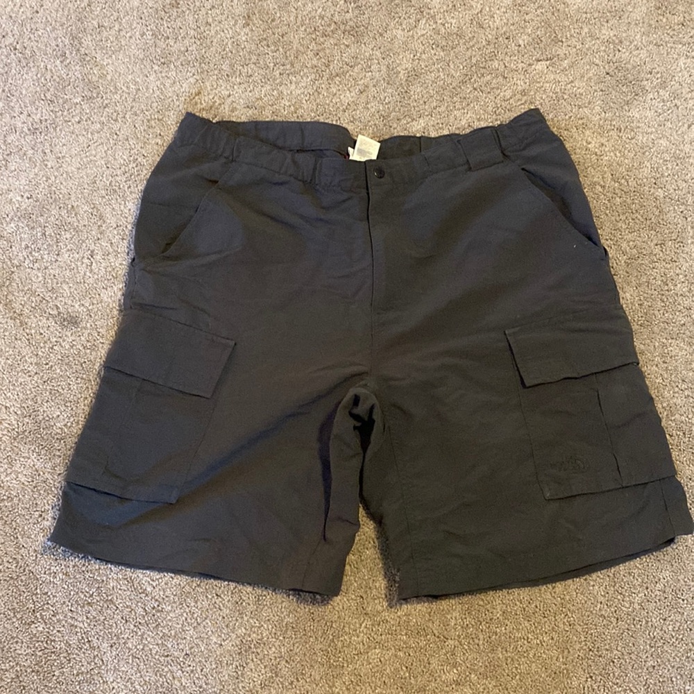 North face gray cargo shorts